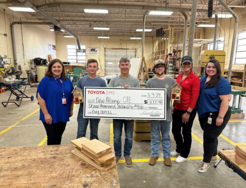 TMMS Makes Donation to Construction Class at CTE